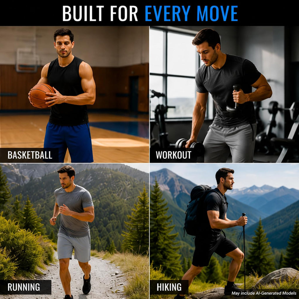 Mens Athletic Shorts 4 Pack Workout & Basketball Shorts