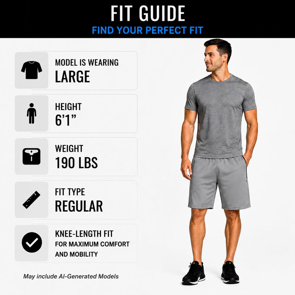 Mens Athletic Shorts 4 Pack Workout & Basketball Shorts