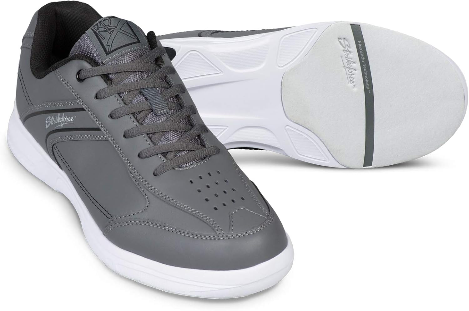 Flyer Lite Slate Men'S Athletic Bowling Shoe with #8 Slide Pad on Both Shoes for Right and Left Handed Bowlers - Available in Medium and Wide