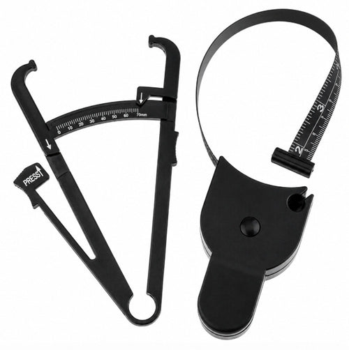 2-Pack Skinfold Body Fat Caliper & Measuring Tape Set BMI Fitness Weight Loss