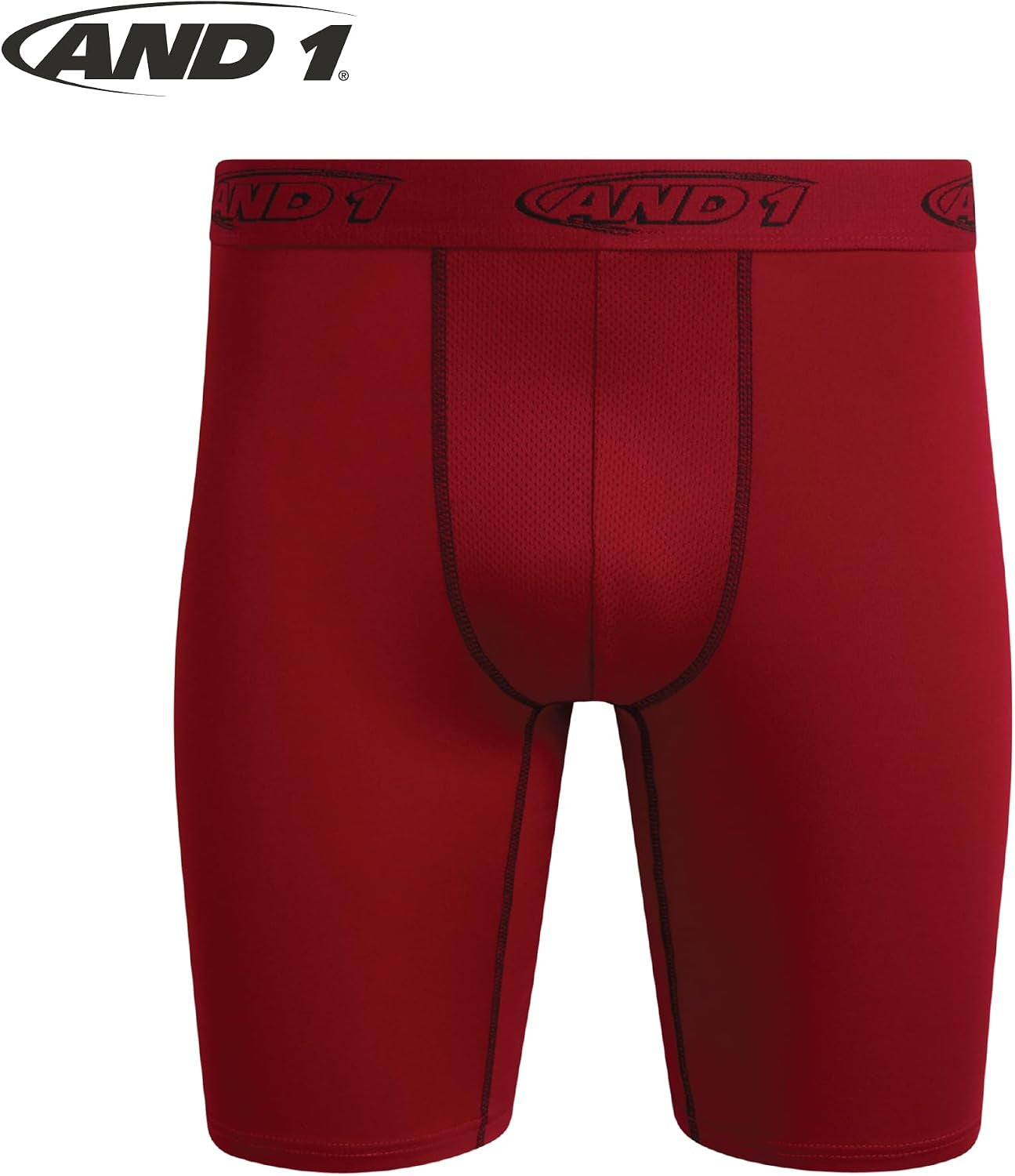 Mens Boxer Briefs - 5 Pack Long Leg, 9" Inseam, Contour Pouch
