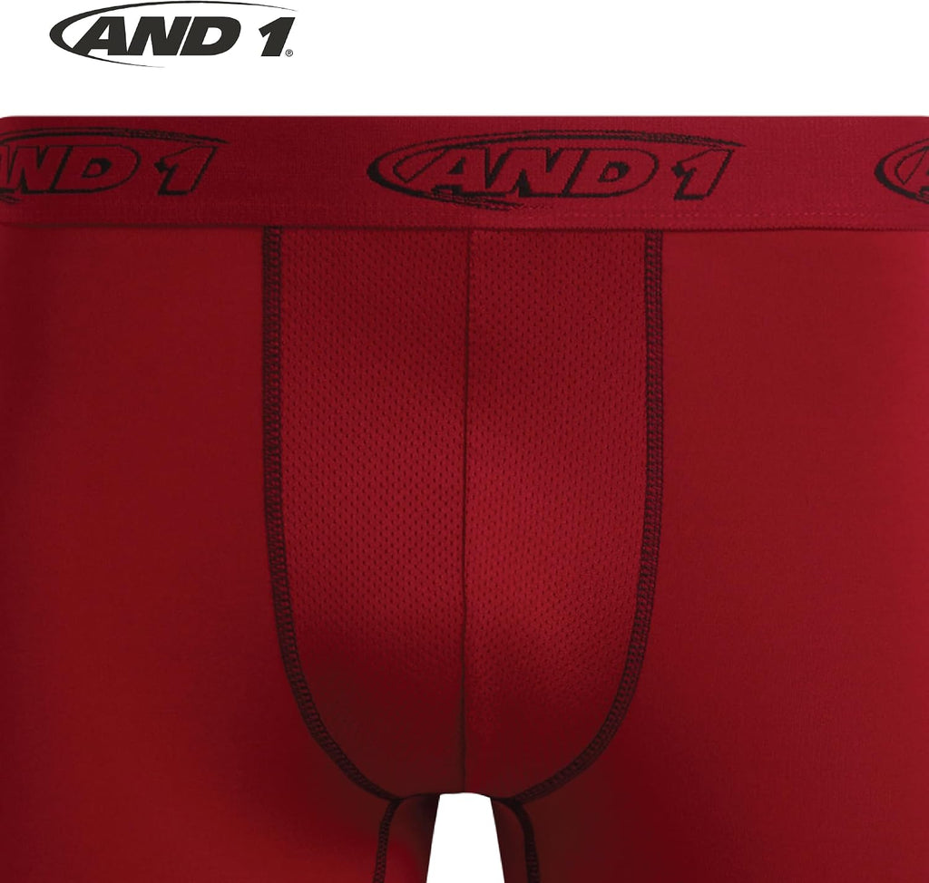 Mens Boxer Briefs - 5 Pack Long Leg, 9" Inseam, Contour Pouch