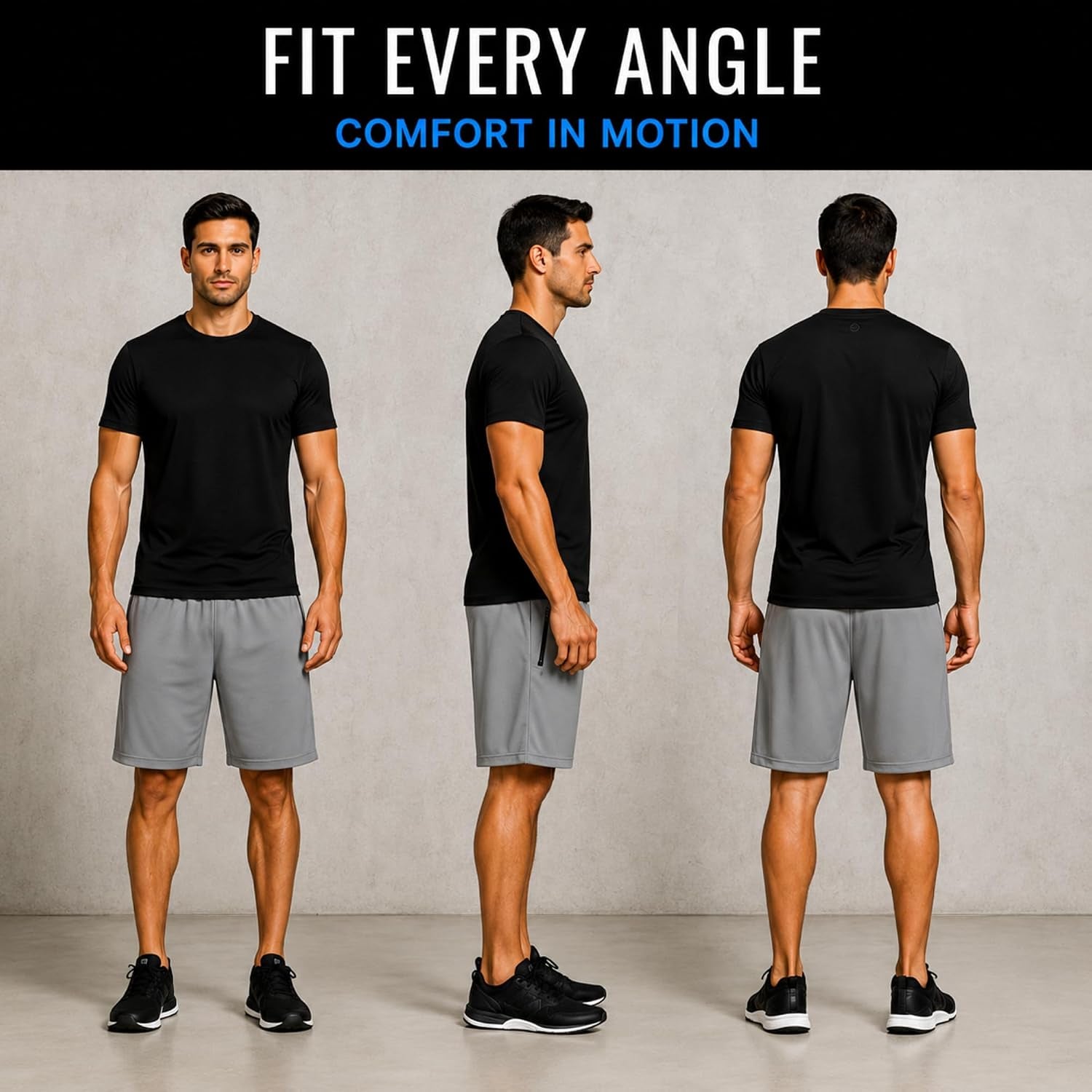 Mens Athletic Shorts 4 Pack Workout & Basketball Shorts